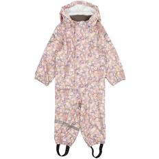Mikk-Line Regnoverall - PU - Återvunnet - Rose Dawn m. Blommor - Mikk-Line - 1 år (80) - Regnoverall