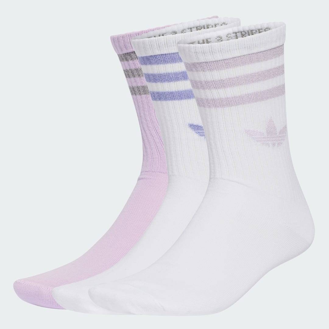 3-STRIPES GLITTER TENNISSOKKER, 3 PAR