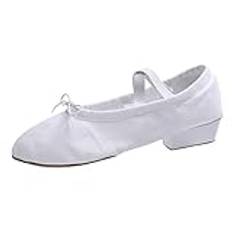 Barfotaskor dam sommar ballerina – dansskor dam latin sneakers eleganta sommarskor halkfria arbetsskor andas löparskor casual barfotaskor stora storlekar halvsko båtskor, Vit, 39 EU