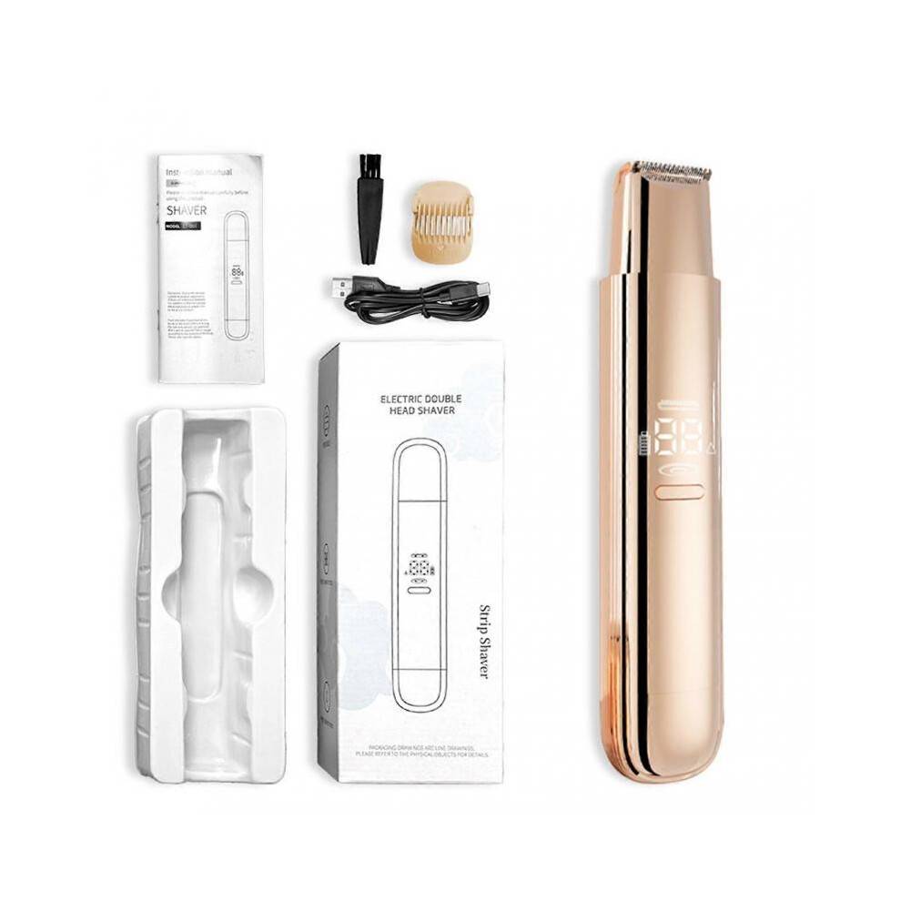 (Glod) 2-in-1 Electric Shaver & Bikini Trimmer for Women - Painless Electric Razor for Face, Body & Intimate Areas