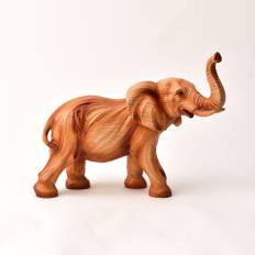 Naturecraft Wood Effect Resin Figurine - Elephant One Size
