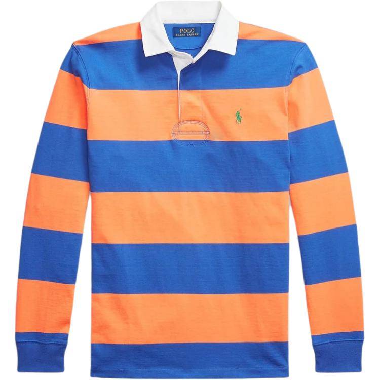 Polo Ralph Lauren randig rugby-pikétröja MNPOKNI16824302-800 cm orange