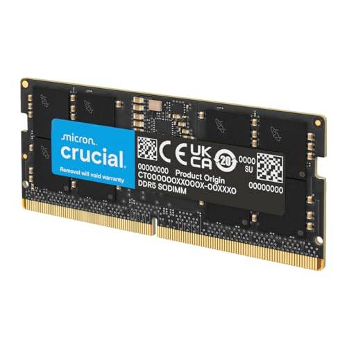 Crucial DDR5 RAM 96GB Kit (2x48GB) 5600MHz SODIMM, Arbeitsspeicher für Laptop/Notebook, Mini PC (auch 5200MHz / 4800MHz) CL46 - CT2K48G56C46S5