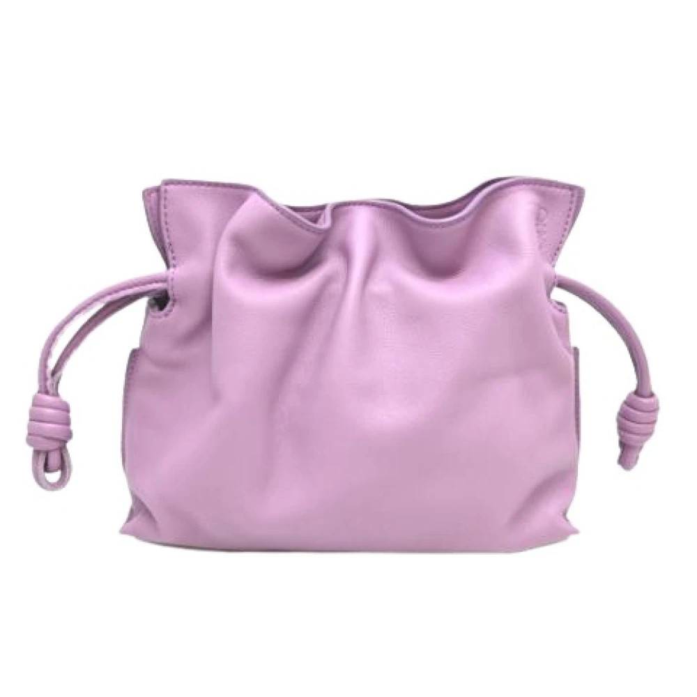 Loewe Pre-owned Pre-owned Skuldertaske - Vintage - Dame - Lilla - ONE SIZE - Uld