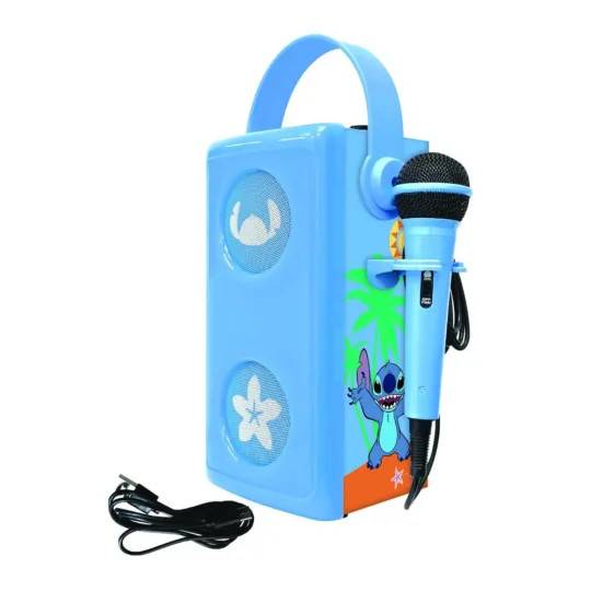 Lexibook Stitch Bluetooth Högtalare Med Mikrofon Disney Karaoke Machine 107004 klocka