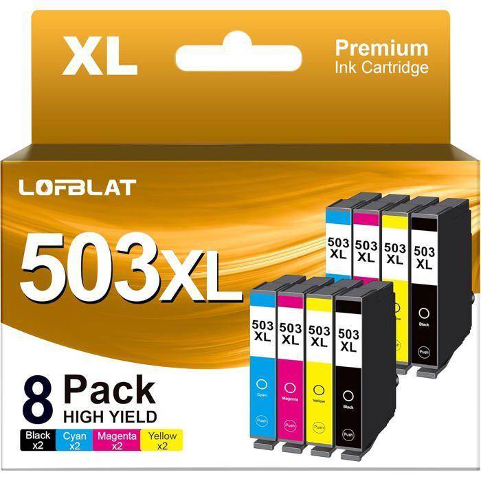 Cartouches d'encre compatibles - DOUGLAS LABORATOIRES - 503XL - Multi-couleurs - Haute capacité - Pack de 8