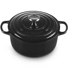 Le Creuset - Signature Gjutjärnsgryta rund 24 cm 4,2 L black blank