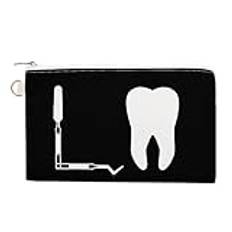 Love Tooth tandläkare tandverktyg anpassad canvas myntväska byte plånbok väska små sminkväskor för män kvinnor 19 x 11 cm, Stil, En storlek, MHXYZHW