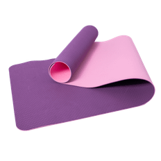 Yogamåtte TPE 2 lag - 6 mm - Lilla/Pink