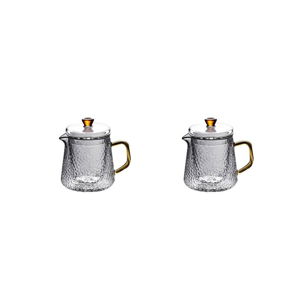 2X Filter Kung Fu Flower Teapot Tea Maker Tea Set Household High Temperature Resistant Glass Teapot 300ml
