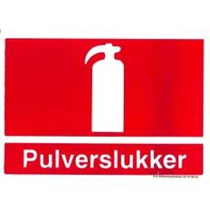 Pulverslukker, brandskilt