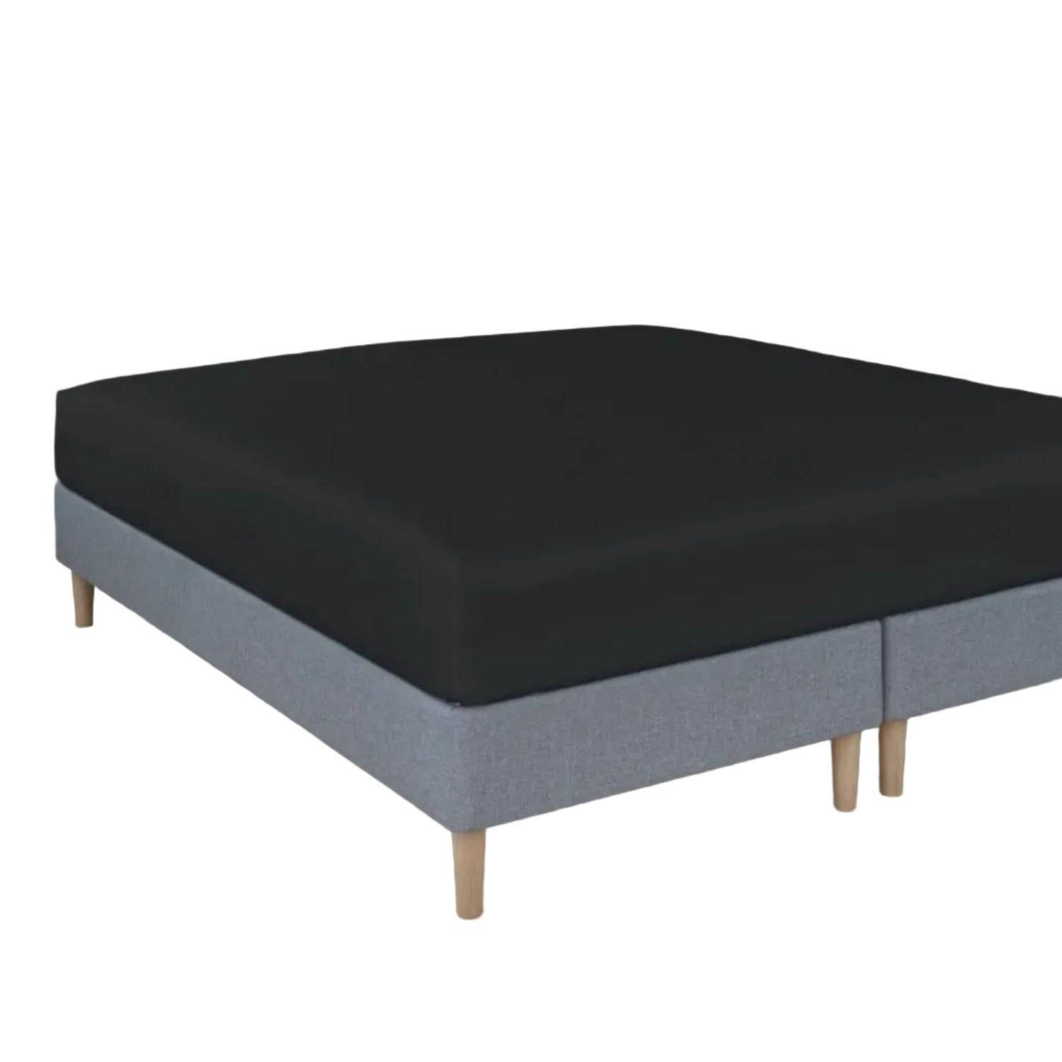 CPH living - Faconlagen - satin - B180 x L200 cm / Grafit Egyptisk Satin