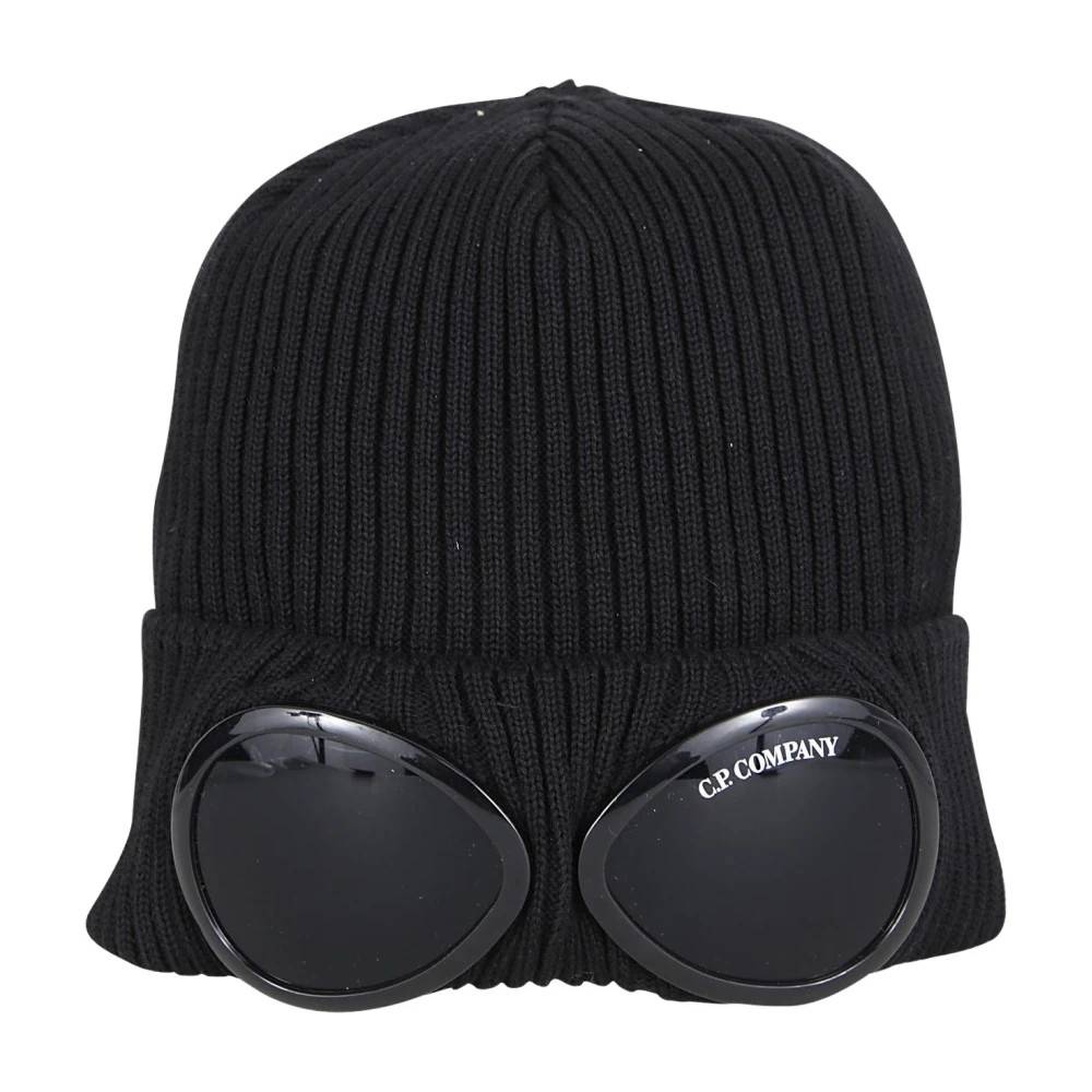 C.P. Company, Accessories , Herre, Sort, ONE SIZE, Goggle Beanie