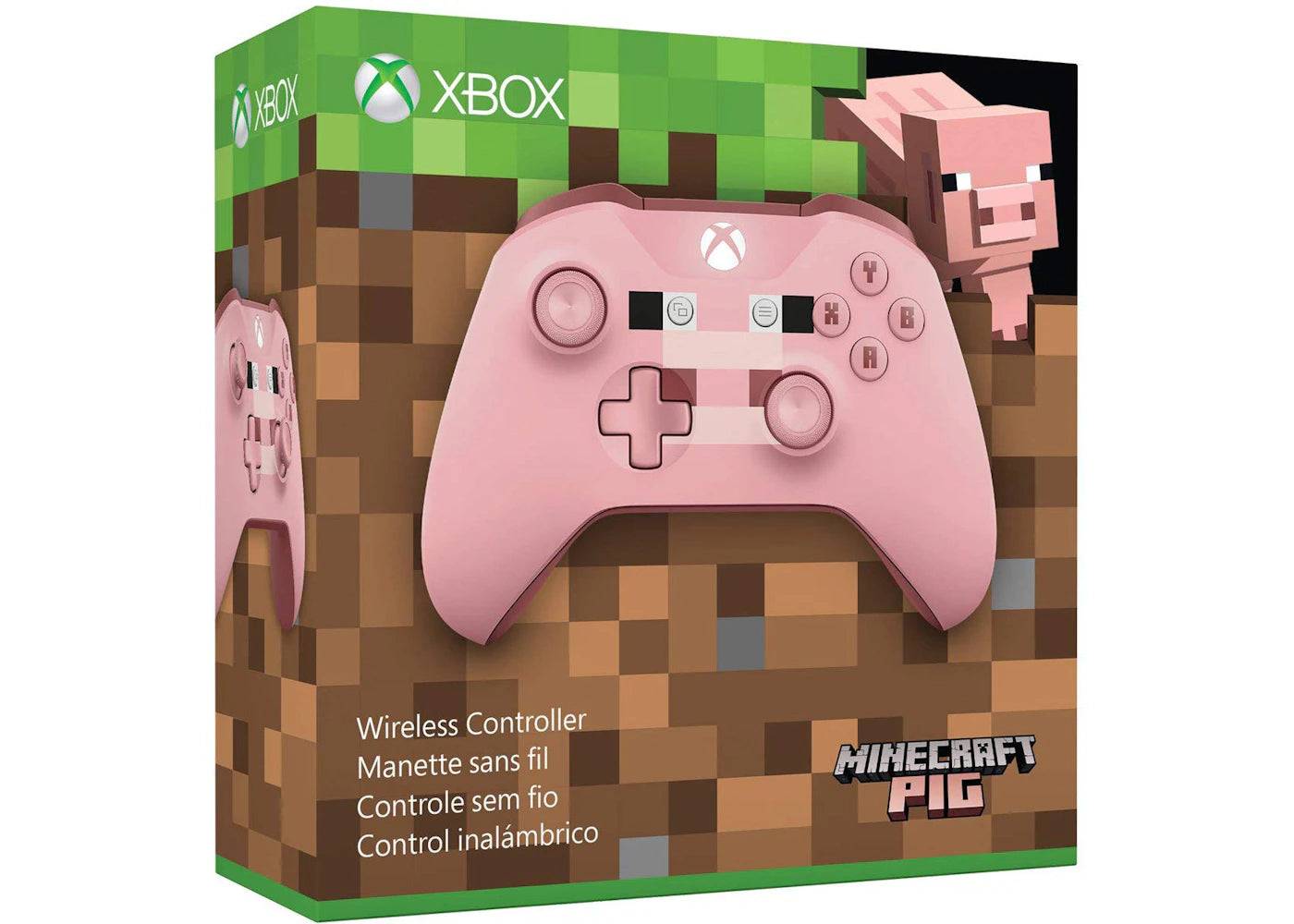 Microsoft Xbox Wireless Controller Minecraft Pig WL3-00053 - One Size (One Size)