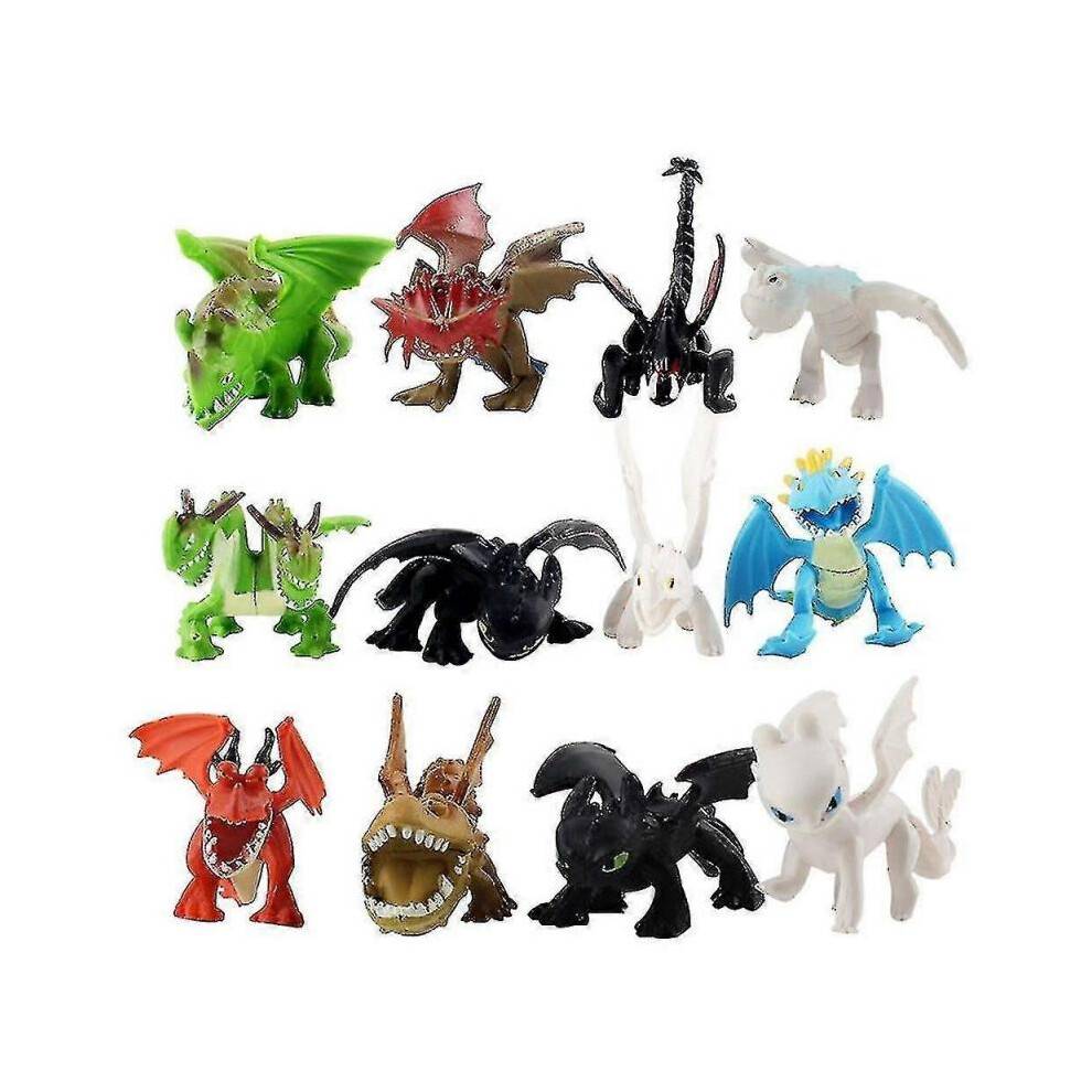2024 12pcs How To Train Your Dragon Figure Night Fury Toothless 3 Figures Best Gifts for Kids
