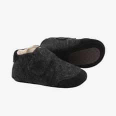 En Fant - Uld Sko Velcro - Dark Grey - 35