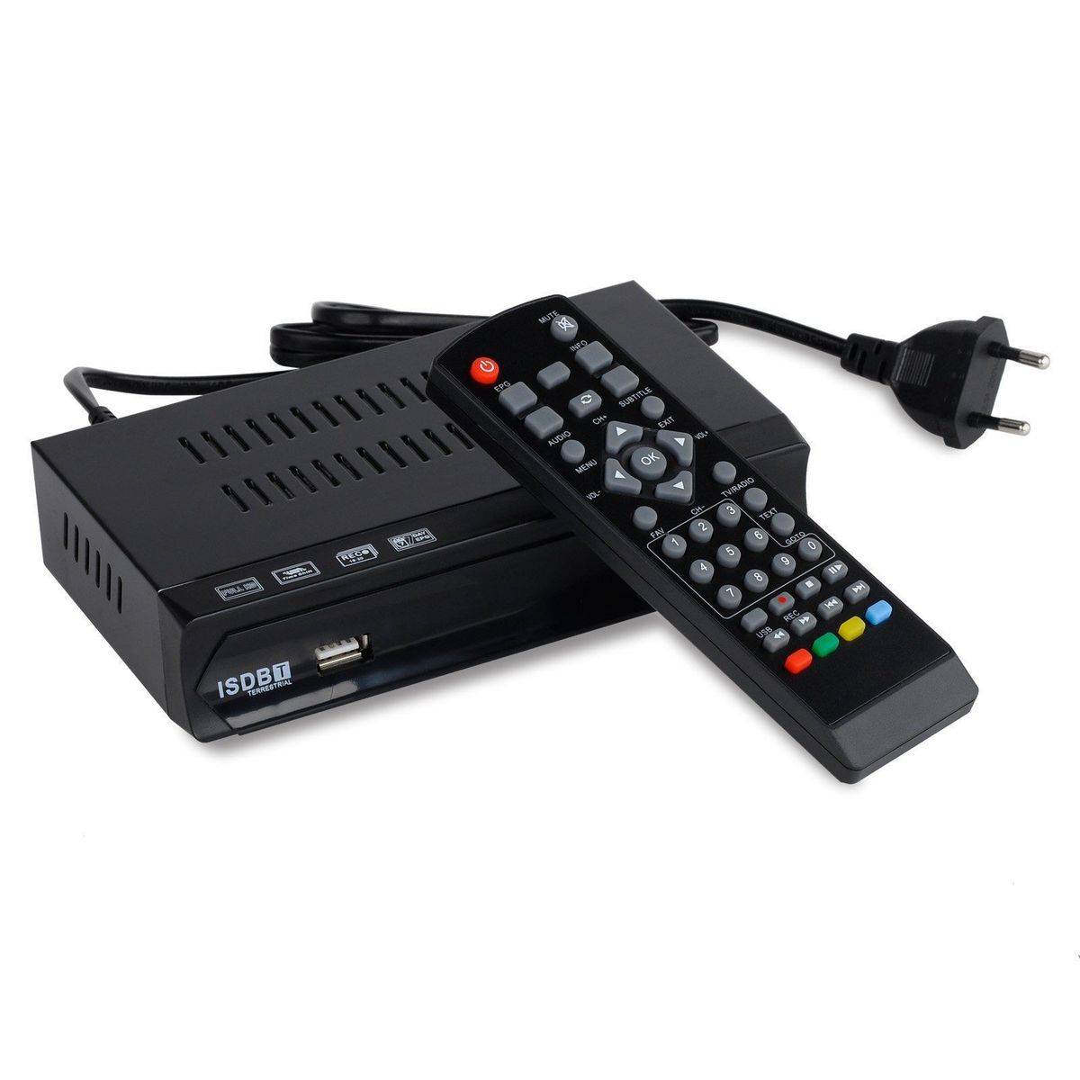 Fta brazil peru digital terrestrial isdb-t tv tuner mottagare set top box full hd 1080p usb recorder epg hdmi out vhf uhf antenne - Isdb-t tuner