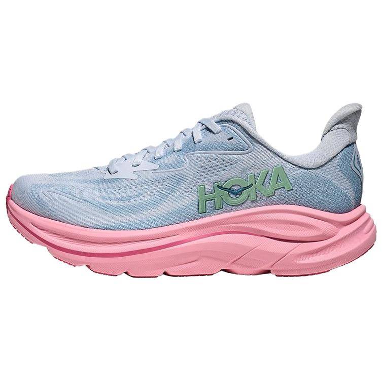Hoka One One Clifton 10 Wide Bekväma Mångsidiga Halkfria Hållbara Andningsbara Stödjande Löparskor Dam Sneaker Blå Rosa 1162050-OTP 39⅓