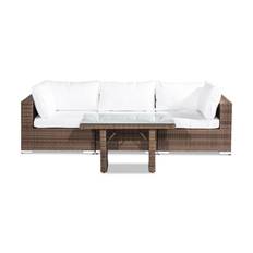 Comfort Garden Bahamas Loungegrupp 3-sits - Sand Bord & Loungeset Vit,Brun