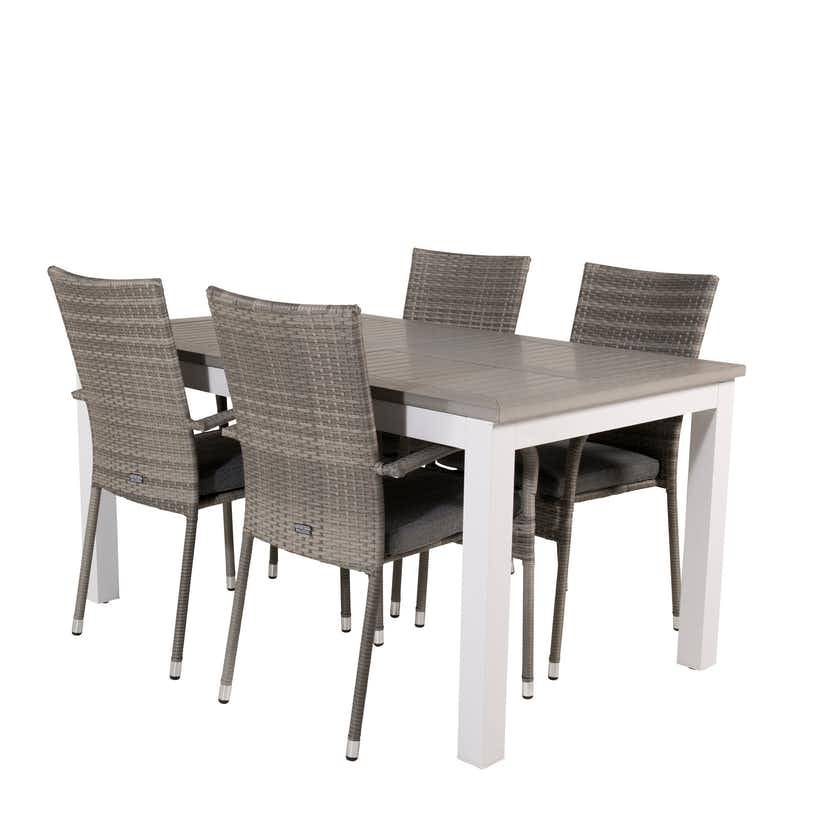 Matgrupp Venture Home Aleyna 152/210 med 4 Asta Stolar