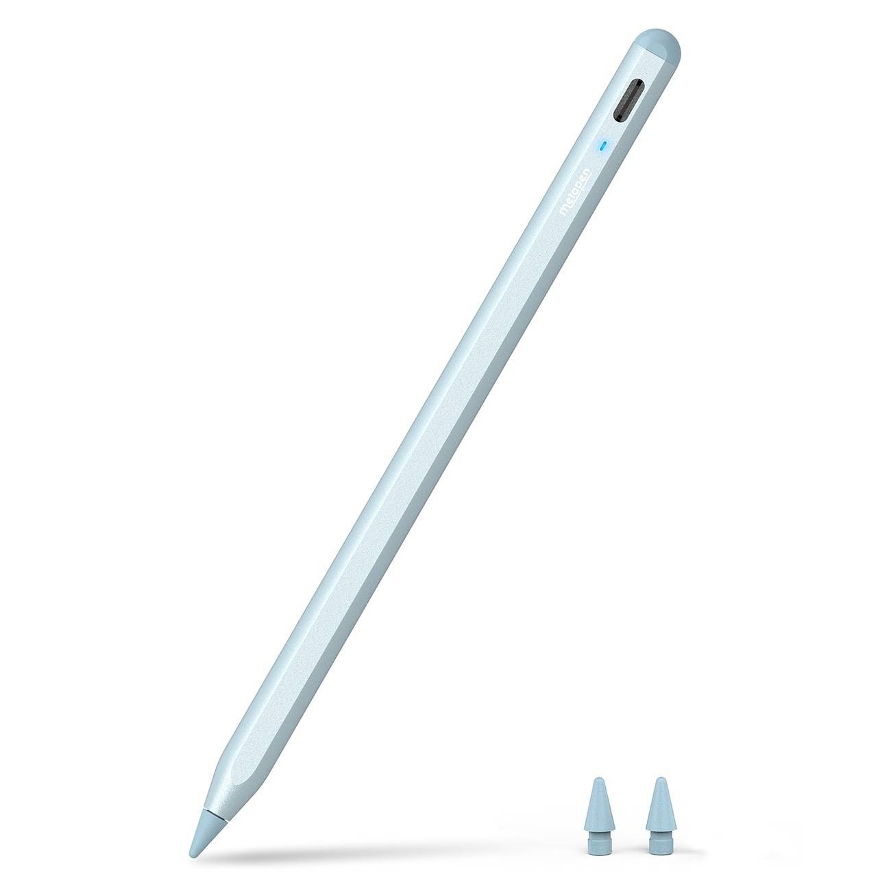 Metapen A8 V4 aktiv stylus til iPad med USB-C – blå.