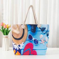New Fashionable Printed Shoulder Bag, Casual Beach Bag, Essential For Students Back To School, Shopping, Vacation And Daily Use - Multicolor - one-size