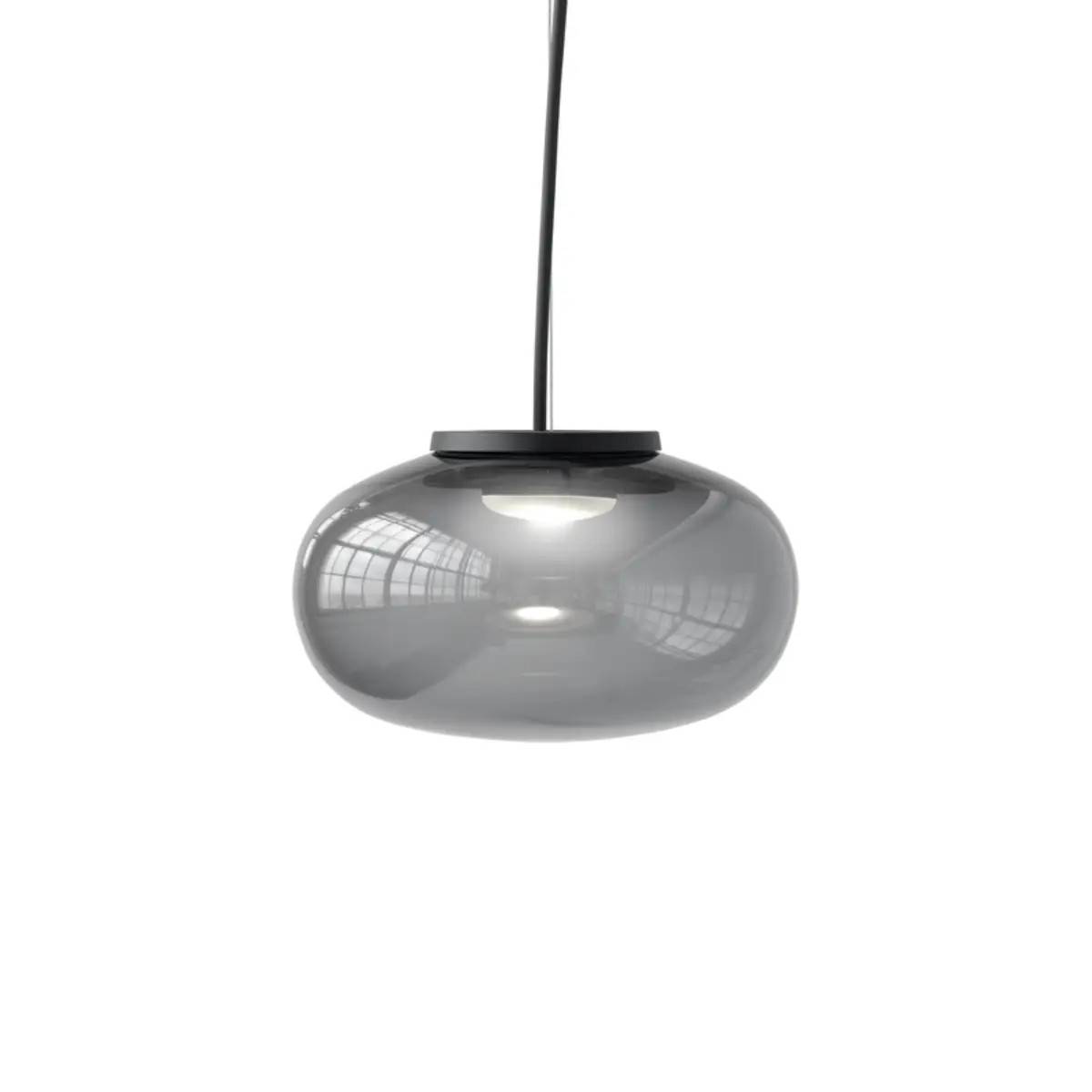 New Works, Karl-Johan Pendellampa Ø23 Rökt Glas