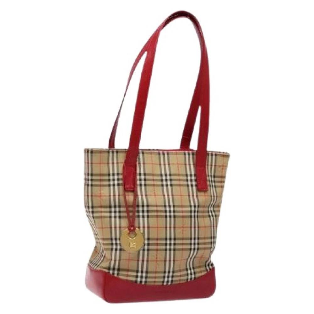 Burberry Vintage Pre-owned canvas håndtasker - Vintage - Dame - Beige - ONE SIZE - Tyl