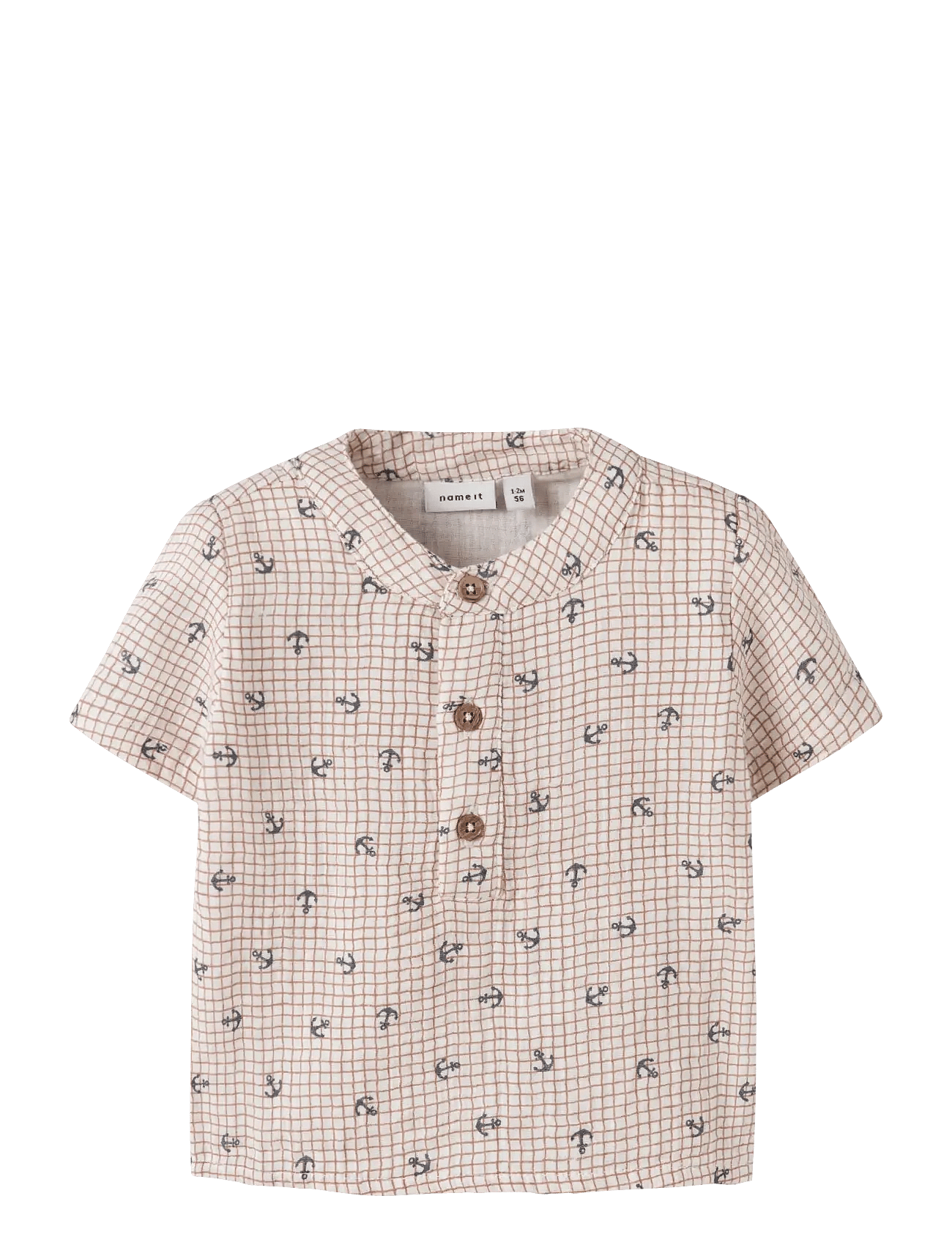 NAME IT Nbmfront Ss Shirt | Cream | 74