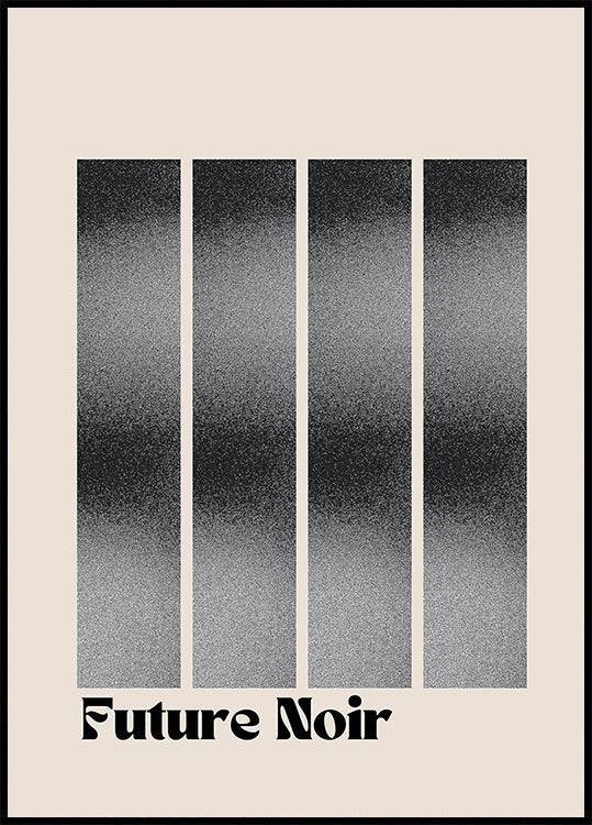 Gradient Columns (50x70cm) - Plakater > Abstrakta Posters, Svart och Vit Posters, BD, LANGFIX