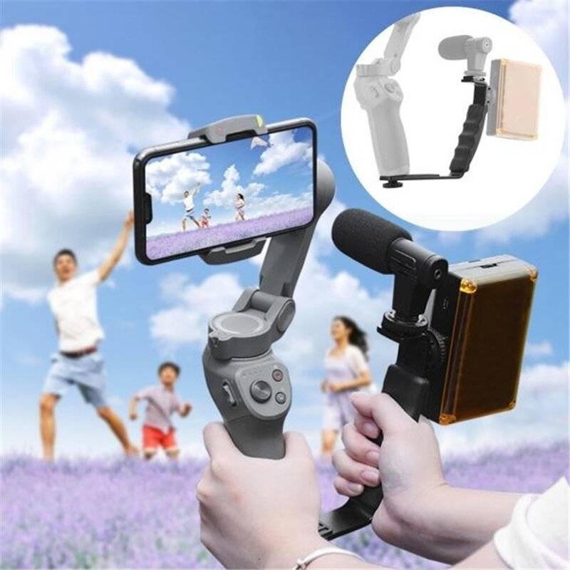 Mode Handhållen L-format Handtag Montagefäste Grepp för OSMO Mobile 2 3