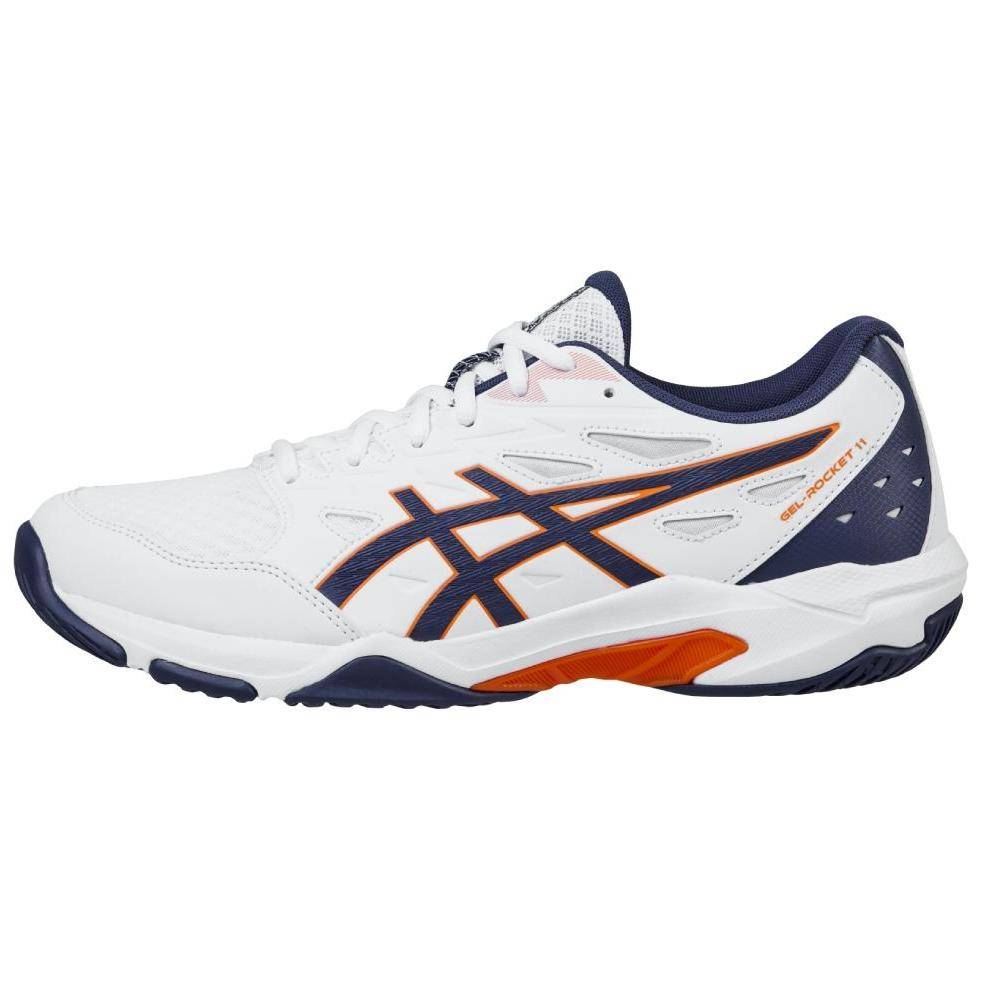 ASICS GEL-TACTIC 12 Vit Ren Silver GEL-dämpade Sportsneakers 1073A077-101 cm