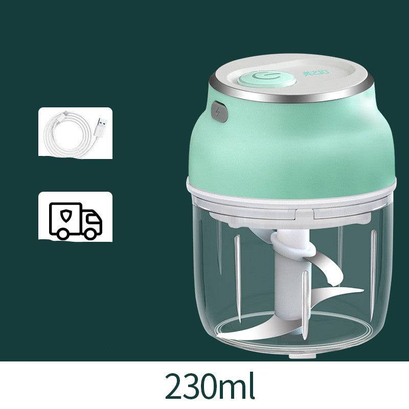 Portable Electric Mini Garlic Cutter Masher Vegetable Fruit Meat Food Chopper Grinder - 230ml