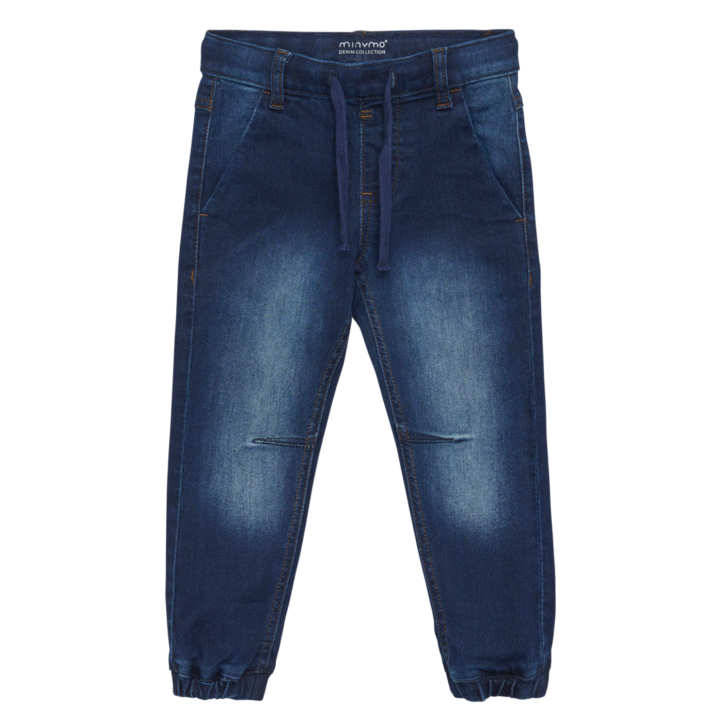 Minymo Drenge Jeans i økologisk bomuld - Dark Blue Denim - 110