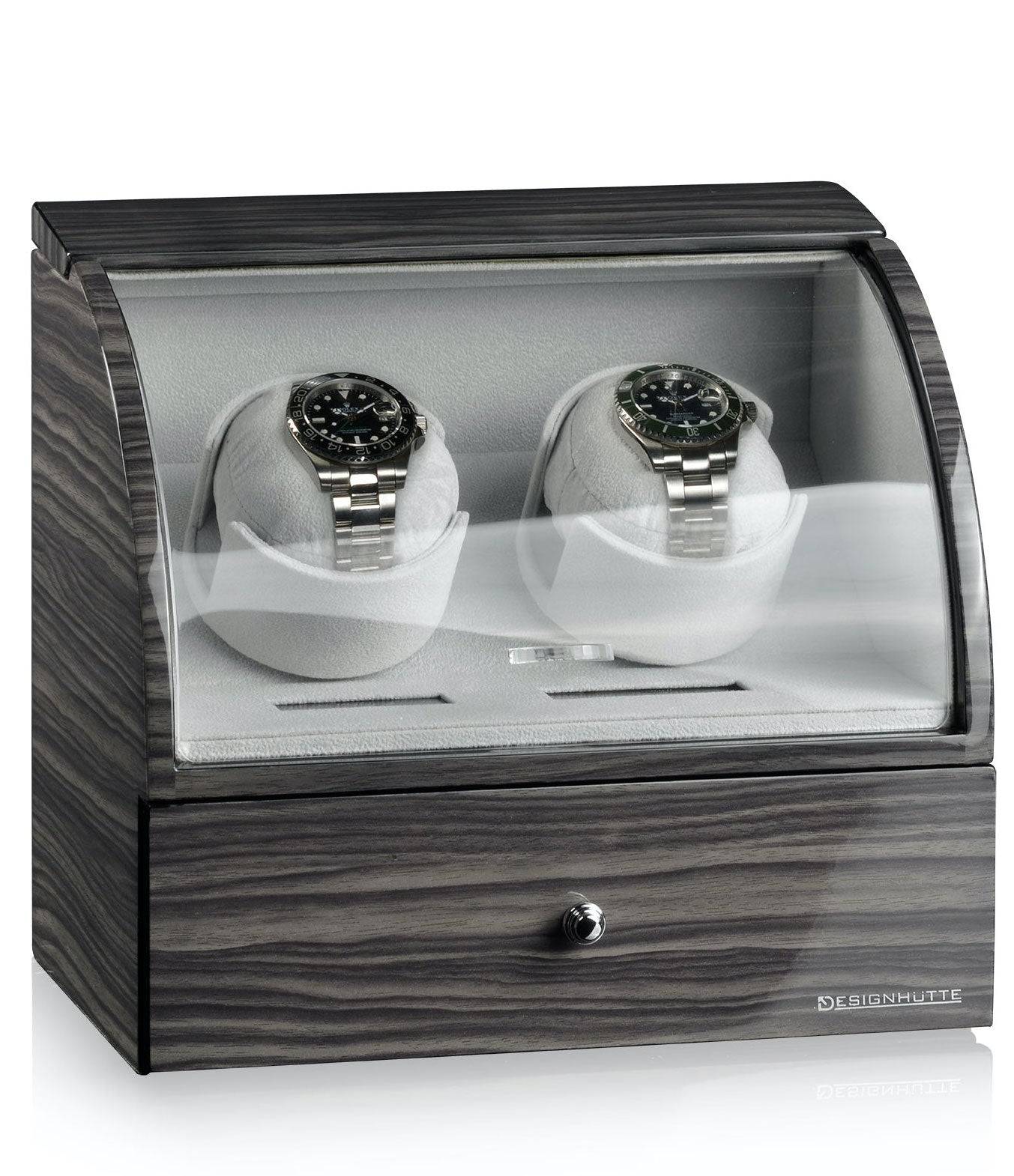 Designhuette Watch Winder Basel 2 LCD Dark Oak