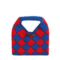 Color Block Woven Tote Bag W/ Logo