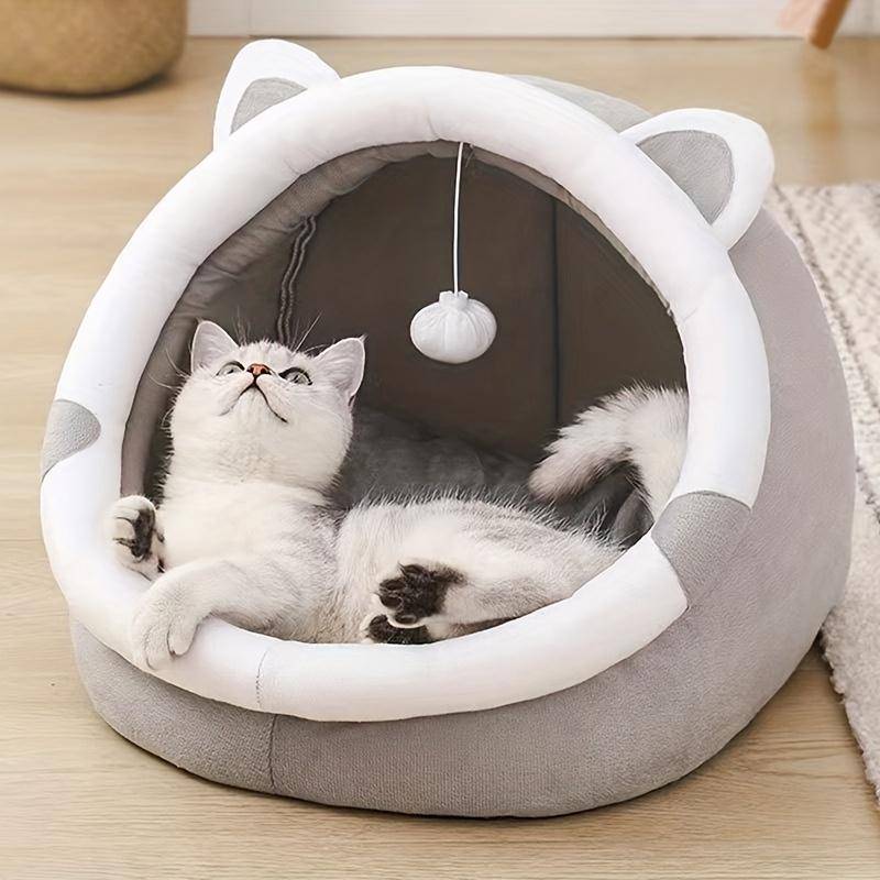 5 stilar Söt Pet Cat Hund Nest Varm Mjuk Sovsäng Grotta Tvättbar Andas Cat House