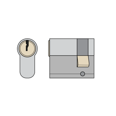 Eurocylinder ASSA 13M23 enkelcylinder med ASSA Basic 1300 låsning