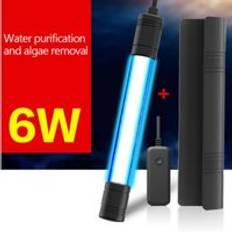 Akvarium uv desinfektionslampa akvariesterilisator bakteriedödande belysning med tidstät vattentät ljus akvariesterilisatorlampa - Auv -06a 6w