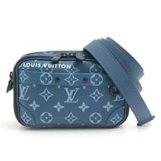 Louis Vuitton Vintage, Pre-owned, Herre, Blå, ONE SIZE, Uld, Pre-owned canvas tasker