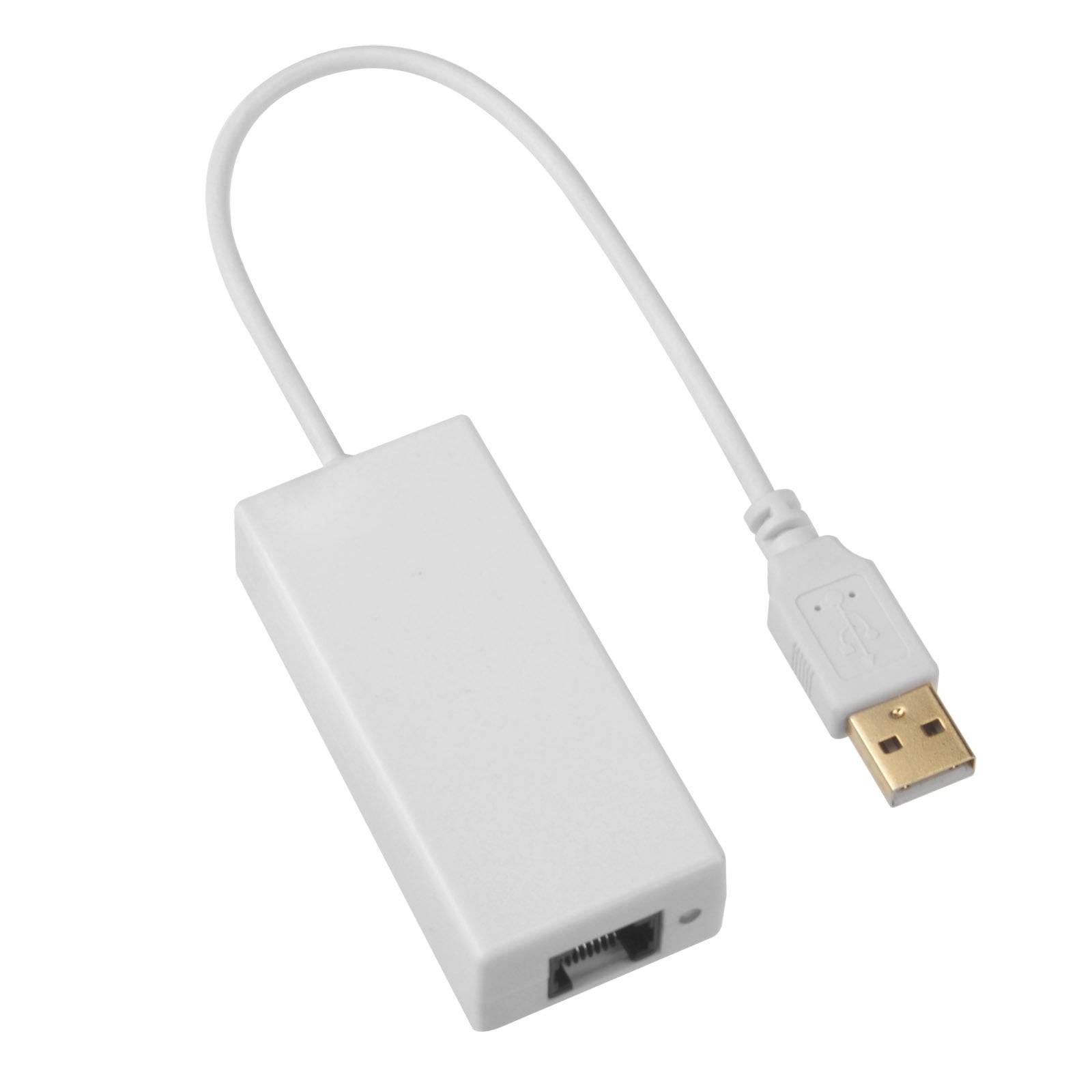 USB Lan Adapter for Nintendo Wii - Wii U (Gray) - Begagnad