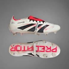 Predator Elite Fold-Over Tongue Firm Ground støvler - Off White / Core Black / Pure Ruby - 47 1/3