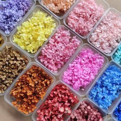 1 förpackning konstgjorda Anna-hortensieblad, blomdekoration i hållbart ABS-material, lämplig för bröllop, hemdekoration, DIY-pyssel och fotografering - Multifärgad (1 låda)