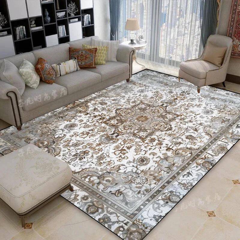 Persian Luxury Tradition Living Room Carpets Fancy Home Decoration Large Area Soft Rugs Washable Non-slip Lounge Room Door Mats 60*90cm