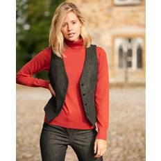 Lea tweed vest, Harris Tweed, koksgrå (charcoal) - 34
