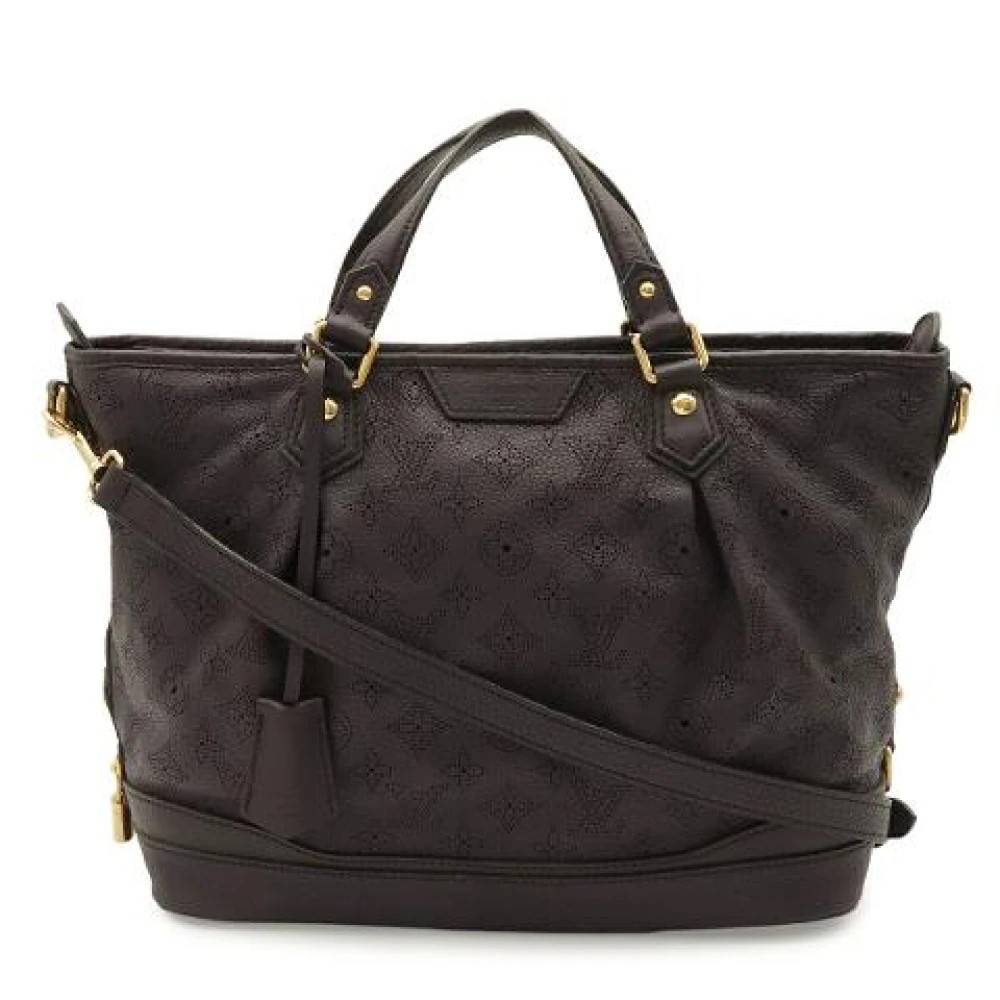 Louis Vuitton Vintage Pre-owned Monogram Mahina 2way taske - Vintage - Dame - Lilla - ONE SIZE - Uld