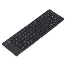 Vikbart Bluetooth-Tangentbord, Laddningsbart Magnetiskt 7,3 Mm Ultratunt och Kompakt Tangentbord med Media-snabbtangenter för Dator Stationär PC Laptop Smart TV (BLACK)