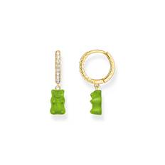 Thomas Sabo - HARIBO Mini Singelcreol Grön Gummibjörn med Glittrande Stenar Guld