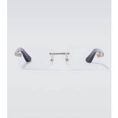 Cartier Eyewear Collection Santos De Cartier rectangular glasses - black