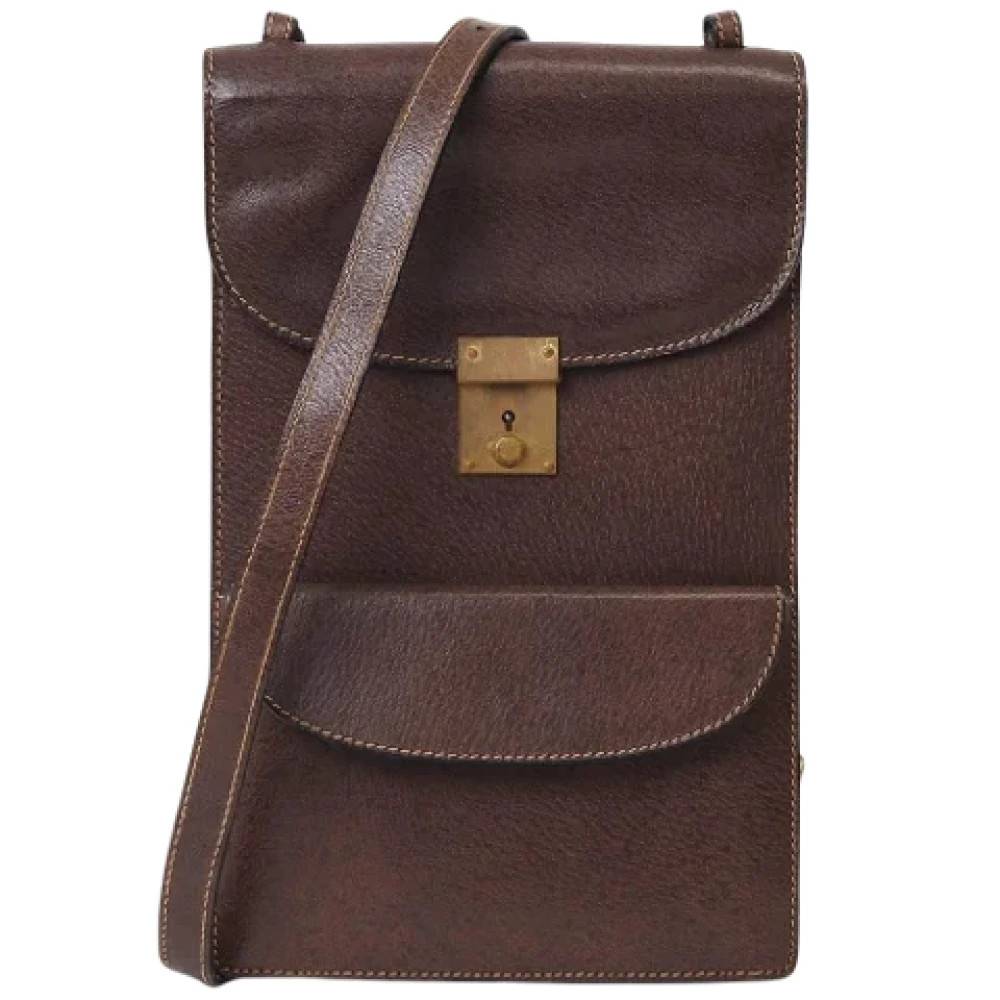 Gucci Vintage Pre-owned Laeder gucci-tasker - Vintage - Dame - Brun - ONE SIZE -